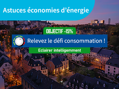 objectif réduction consommation d'énergie Luxembourg éclairage
